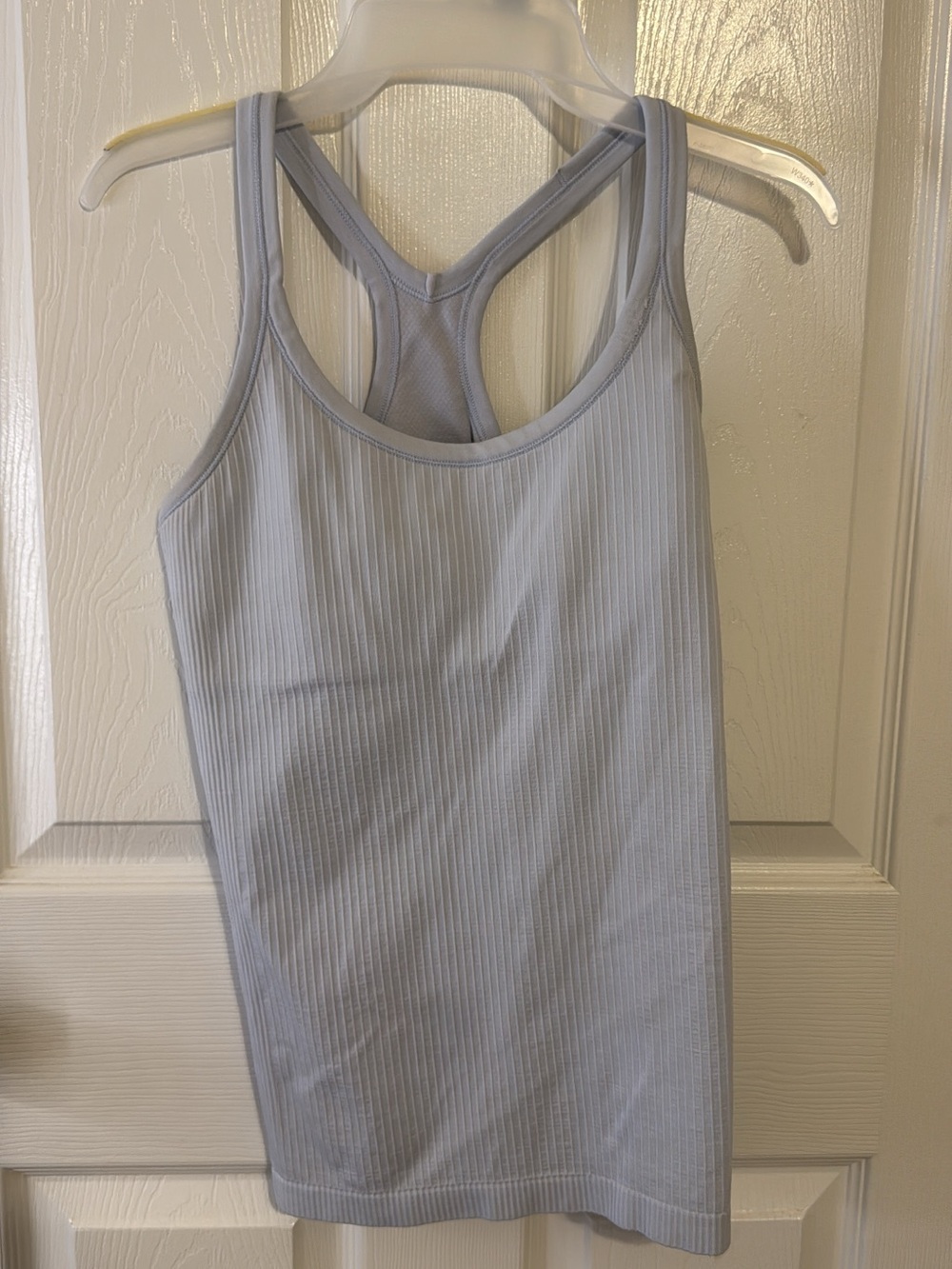 lululemon athletica Light Blue Ribbed Racerback Tank